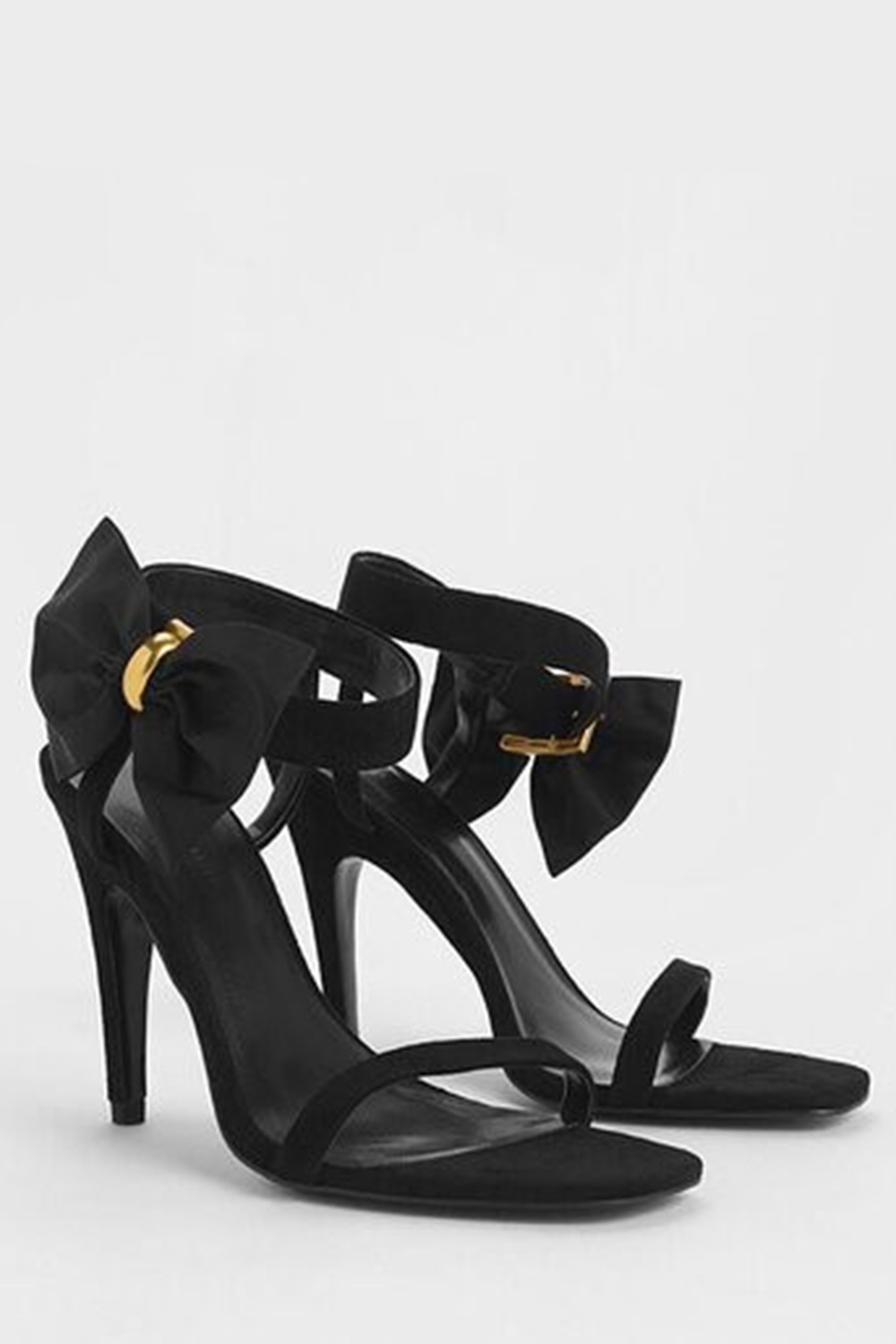 Charles & Keith Oversized Bow Open Toe Heeled Sandals | Odel.lk