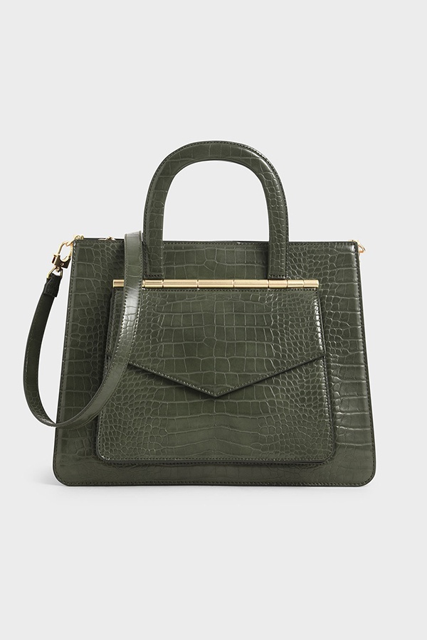 structured tote bag charles and keith