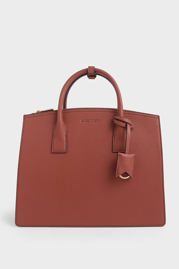 structured tote bag charles and keith