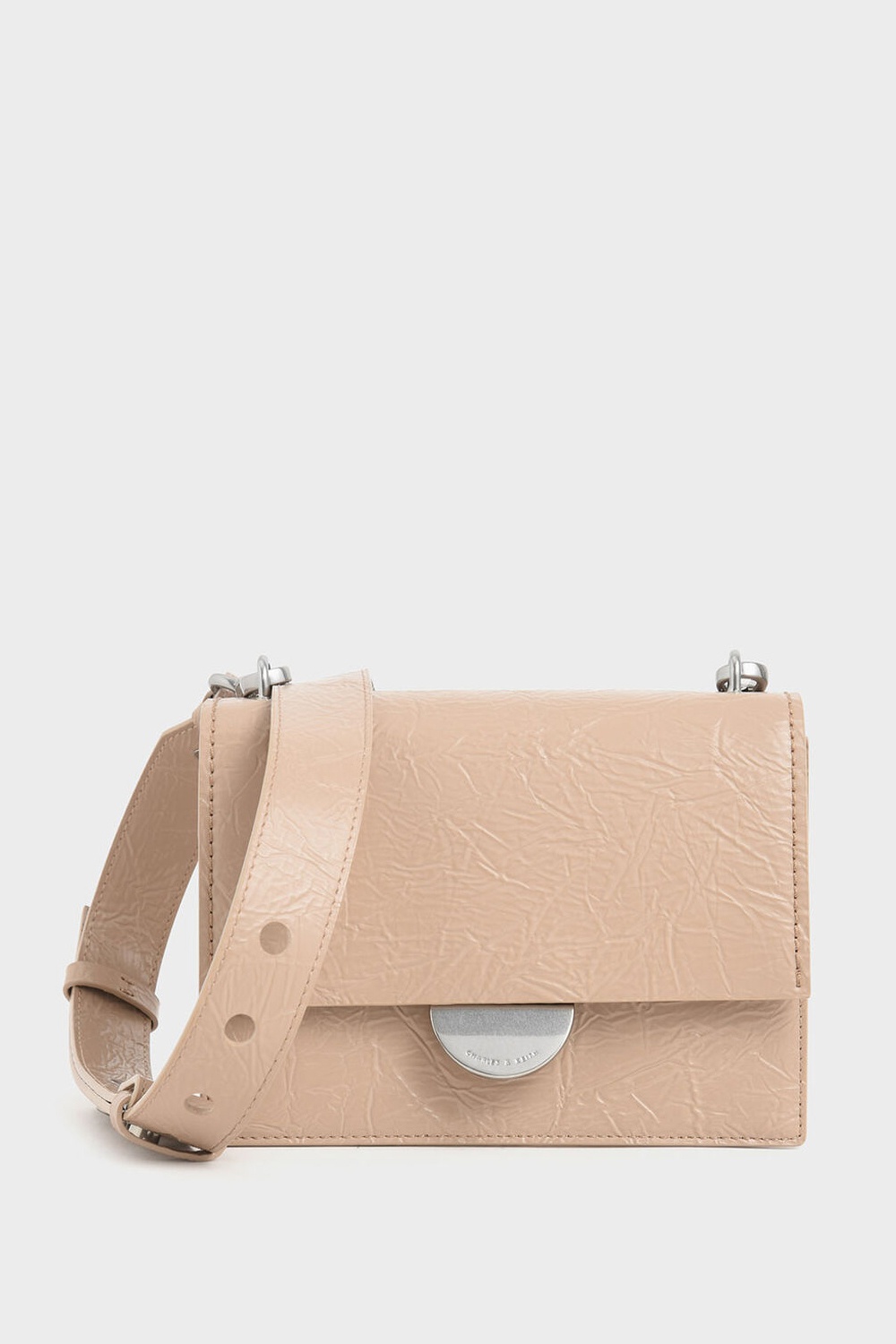 charles and keith wrinkled effect bag