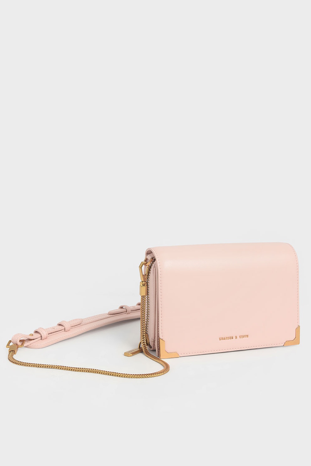 Charles Keith Metallic Edge Crossbody Bag 2024 favors