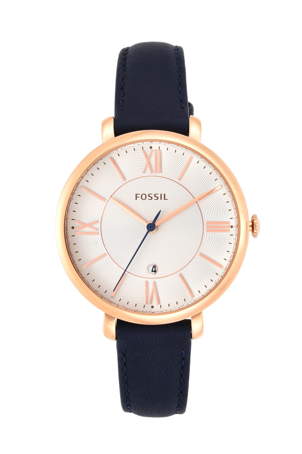 Fossil Jacqueline Navy Leather Watch | Odel.lk