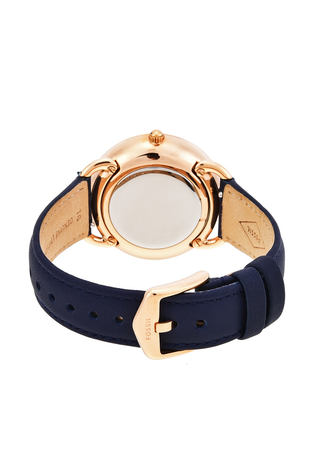 Fossil tailor multifunction deals navy leather watch