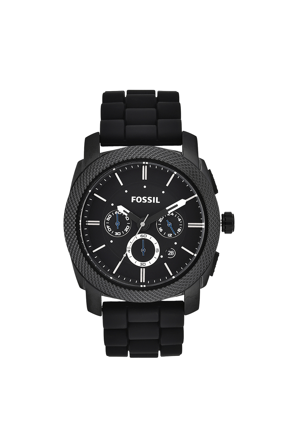 Fossil Machine Chronograph Black Silicone Watch Odel.lk