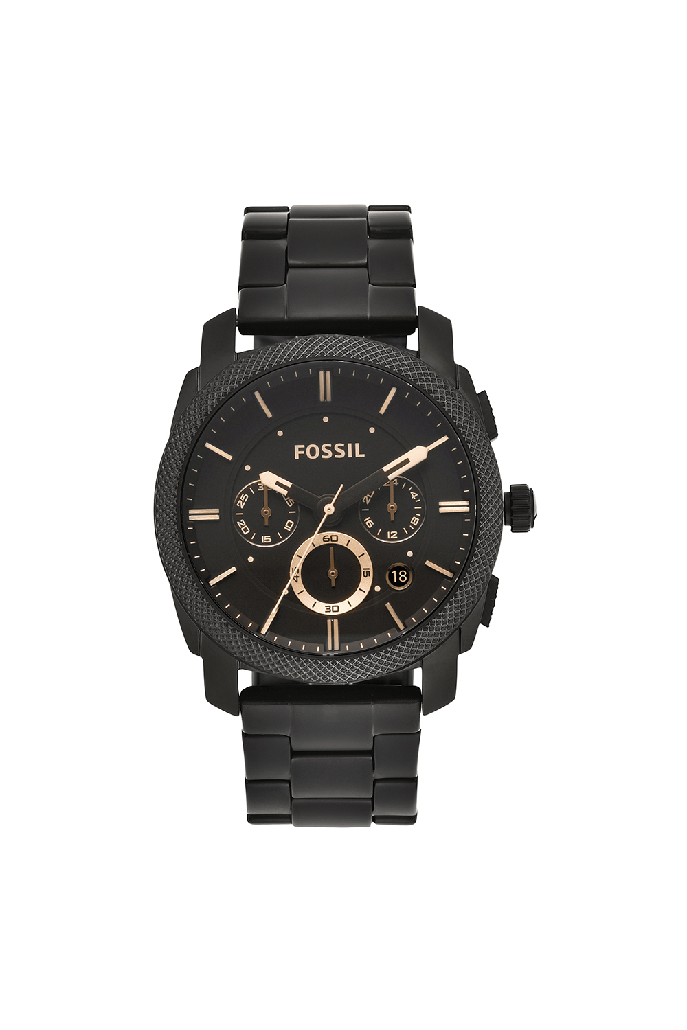 Fossil Machine Mid Size Chronograph Black Stainless Steel Watch Odel.lk