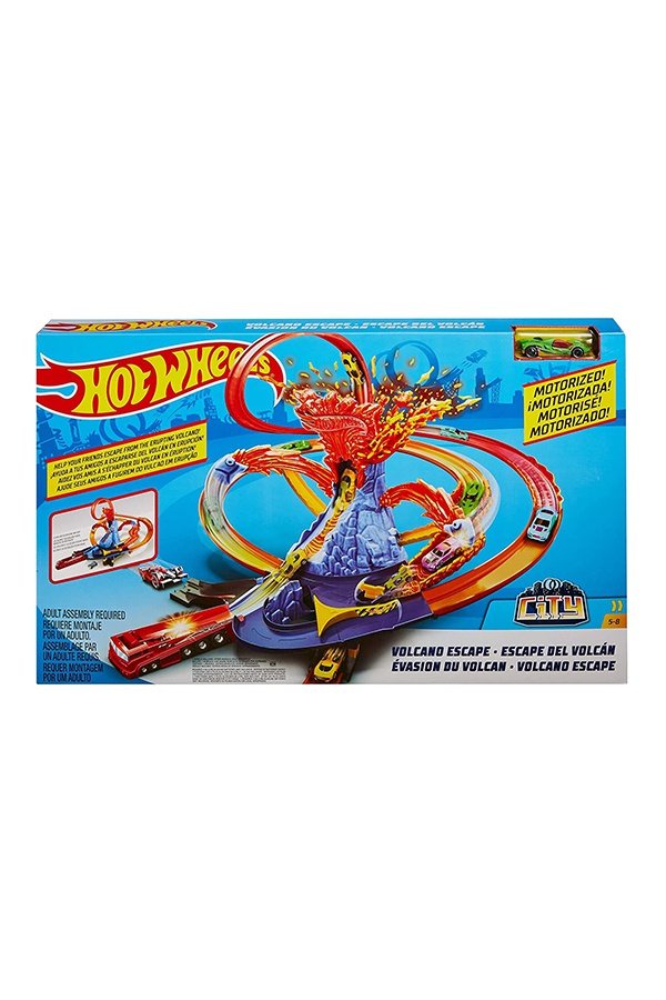 hot wheels track builder volcano blast