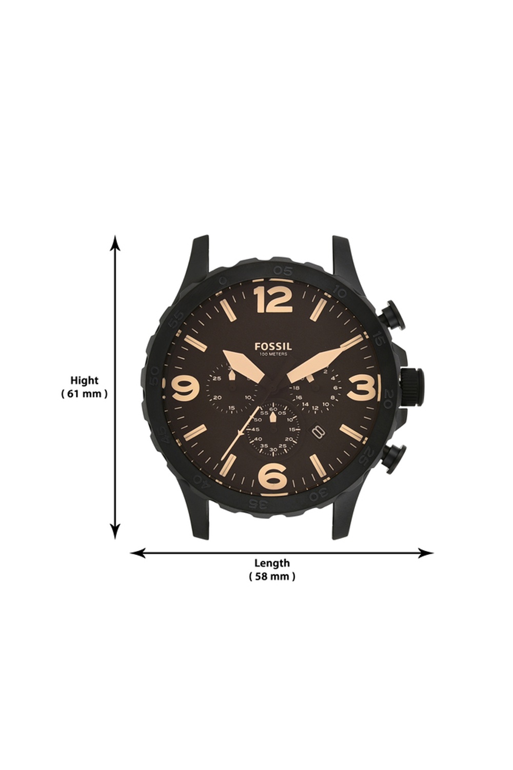 Fossil nate chronograph stainless steel online watch