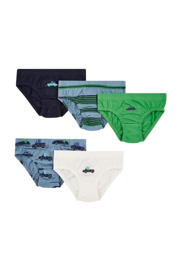Mothercare Boys Crocodile Printed Briefs 5 Pack