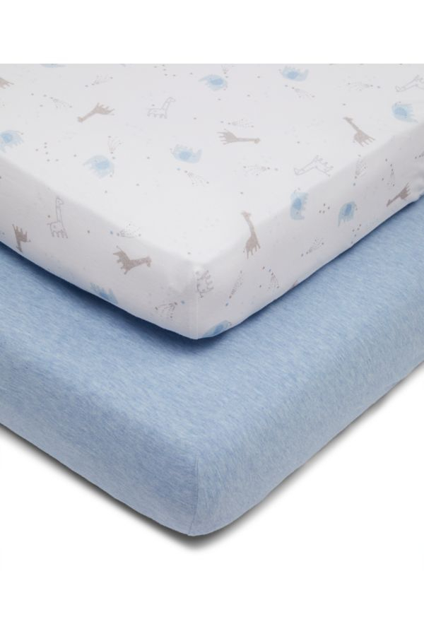 Mothercare My First Blue Fitted Cot Sheets 2 Pack Odel.lk