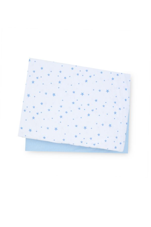 Mothercare Essential Cotton Blue Bedside Crib Fitted Sheets 2 Pack Odel.lk