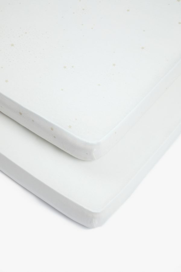 Mothercare Cream Fitted Cot Bed Sheets 2 Pack Odel.lk