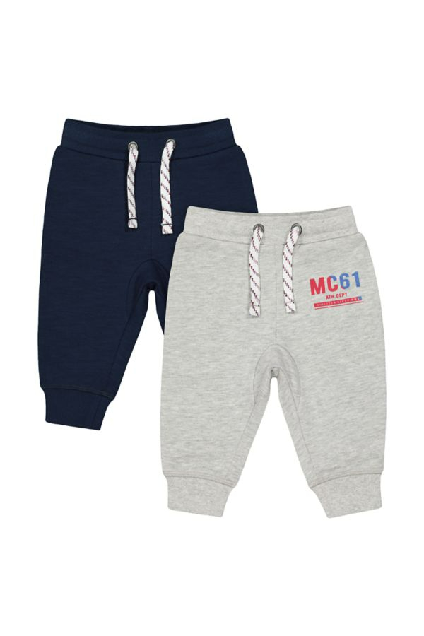 Mothercare Boys' Grey And Navy Joggers Pack