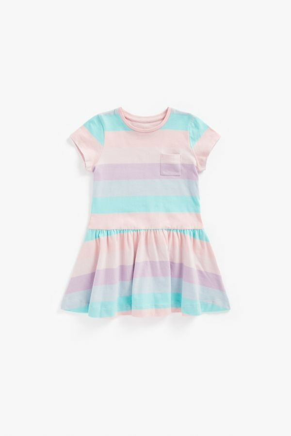 Mothercare Lilac Striped Playsuit and Headband Outfit