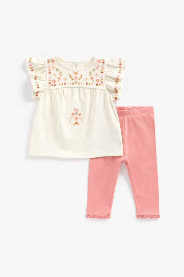 Mothercare Denim Embroidered Trousers main image 1