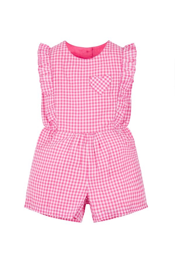 pink gingham playsuit