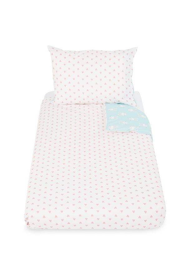 Mothercare Printed Bunny Cot Bed Duvet, White Toddler Bed Duvet Cover