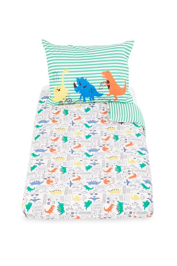 Dinosaur cot clearance bed duvet set