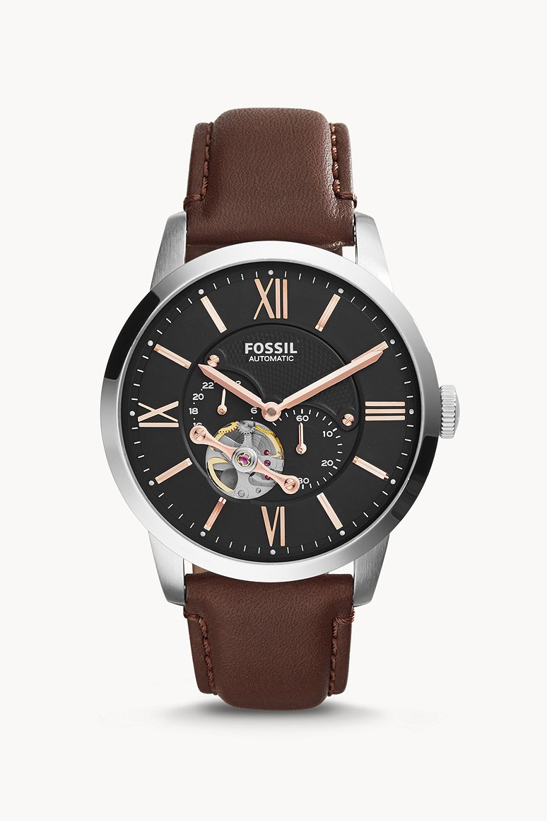 Fossil townsman automatic top leather watch