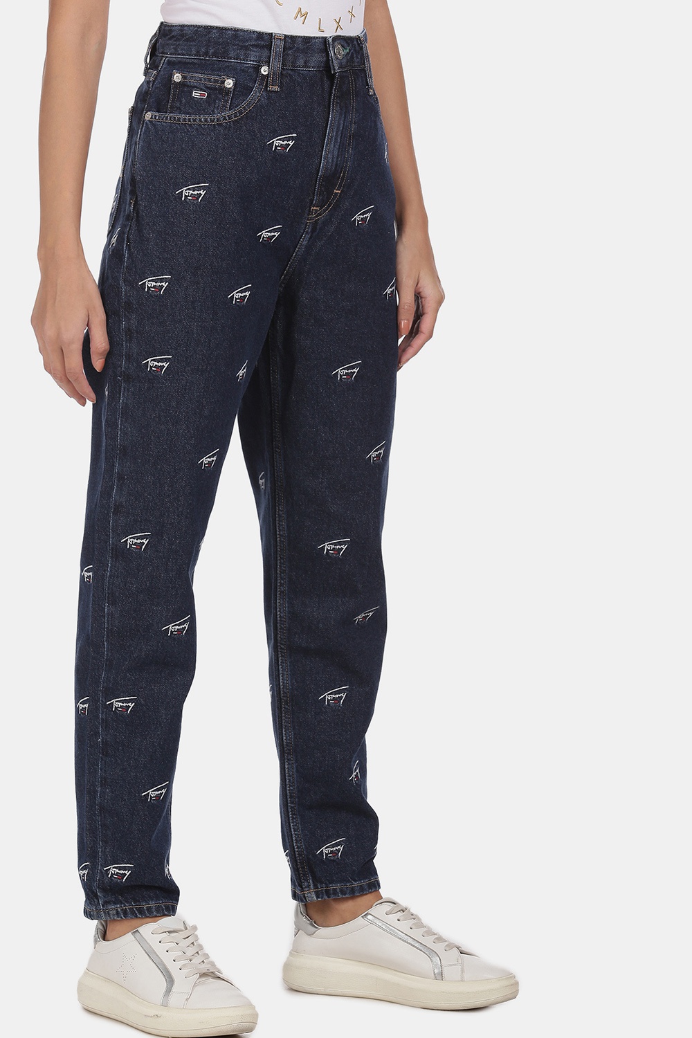 tommy hilfiger printed jeans