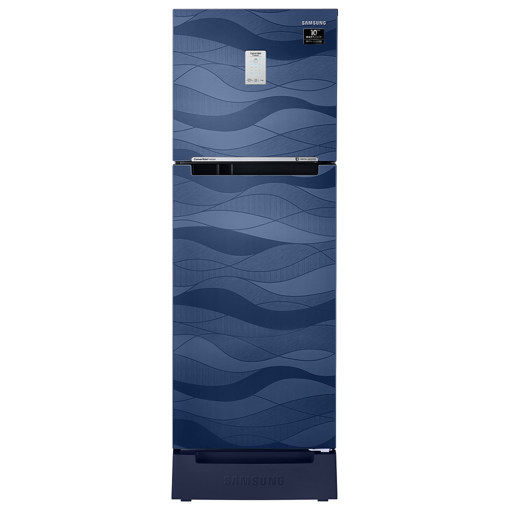 Samsung double door store fridge blue colour