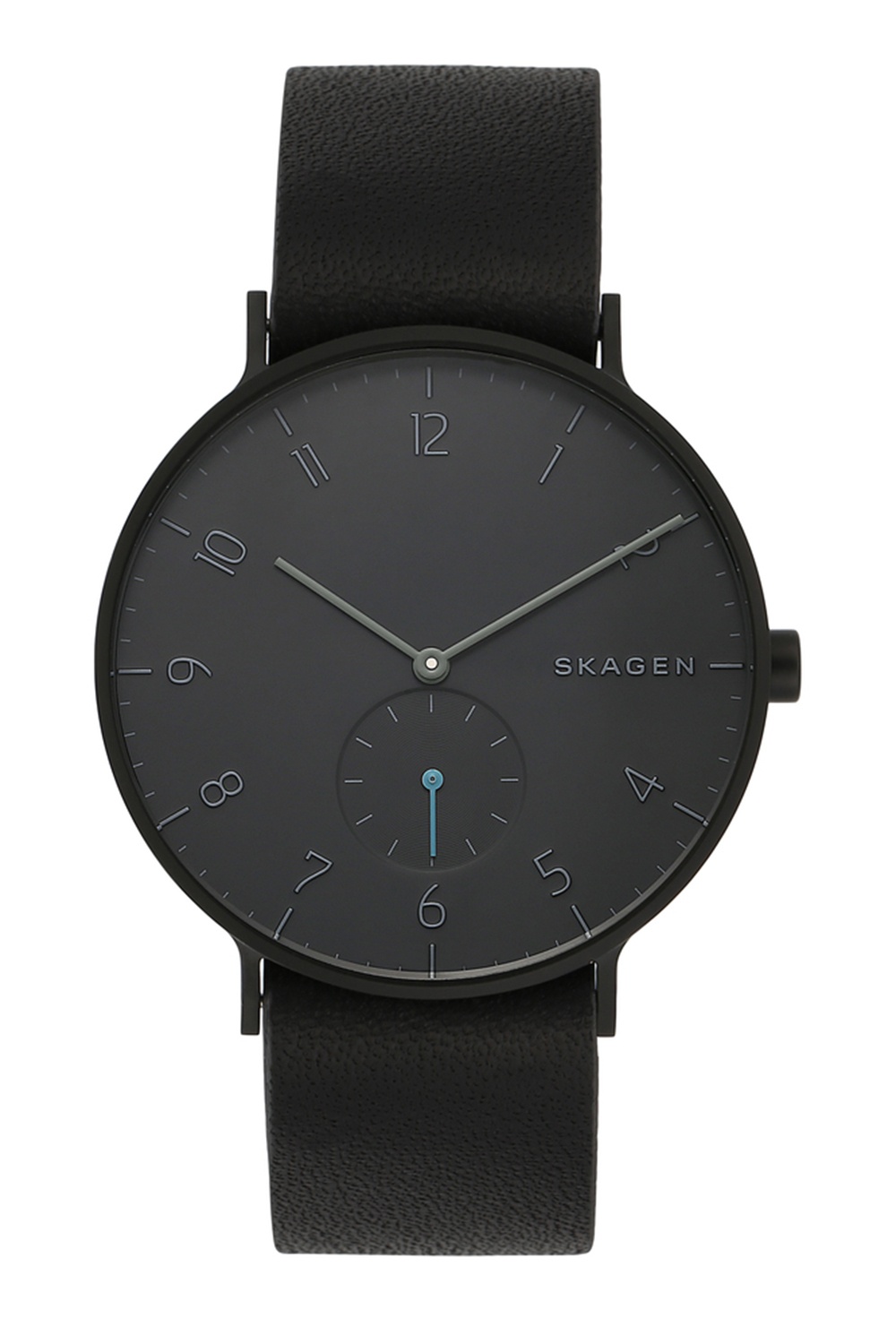 Aaren black and 2025 gray reversible leather watch