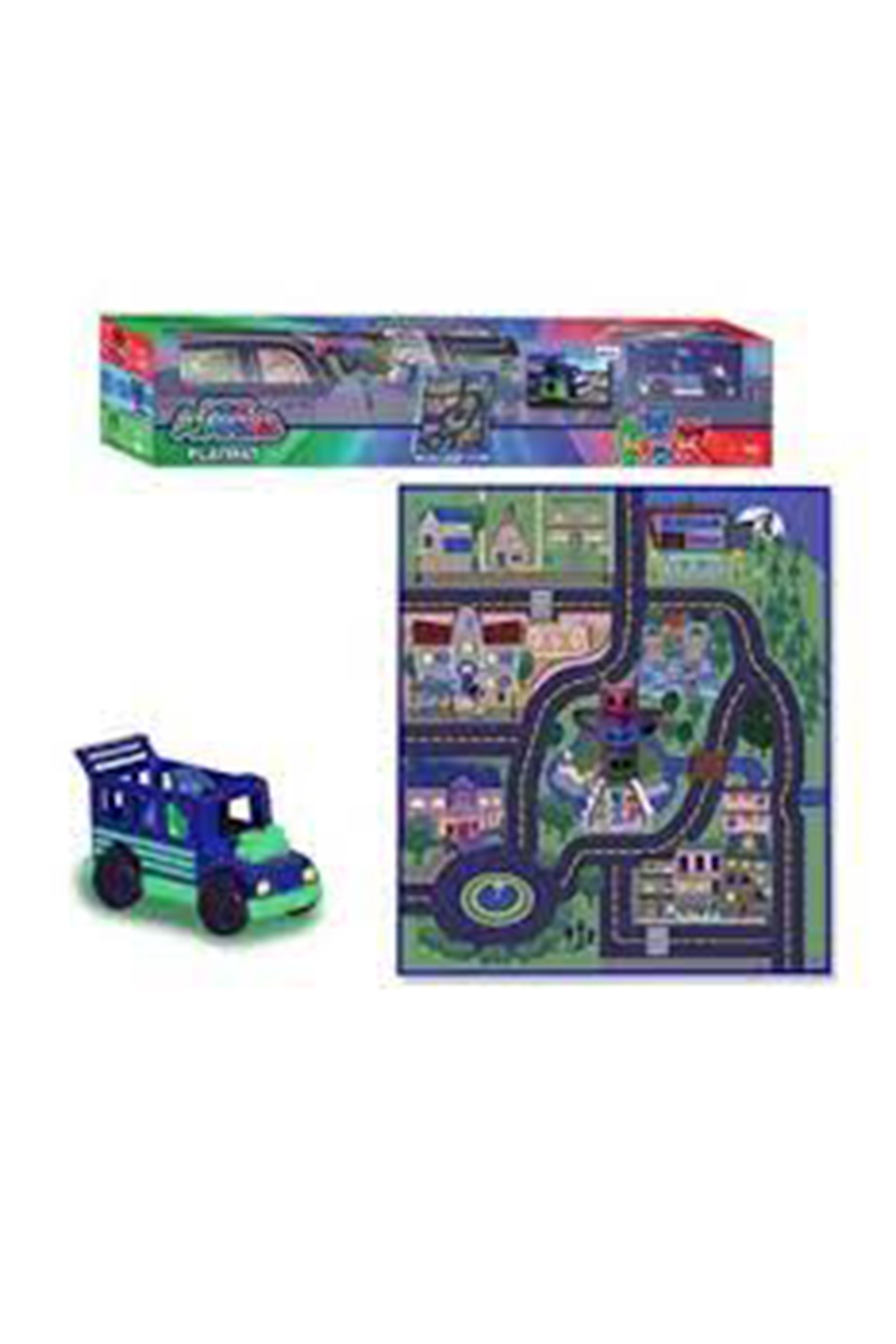 TCG Disney PJ Masks Kids Mega Mat Race Car Play Set Cat Boy City Street Map 