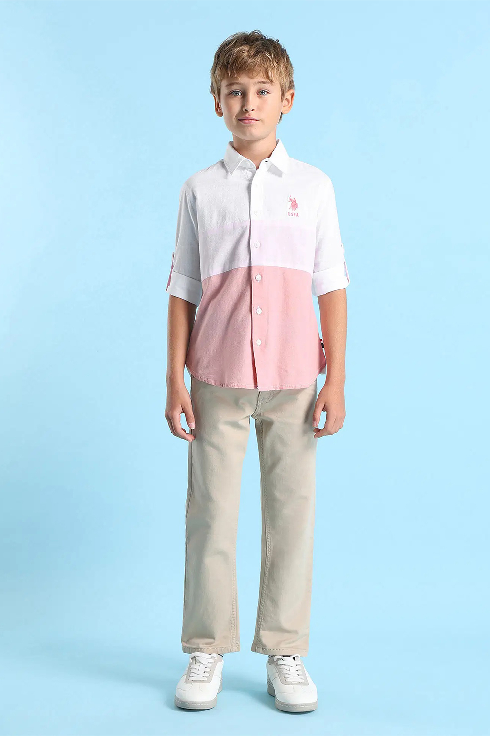 Boys' Classic Brown Button-Up Shirt – Polo Style