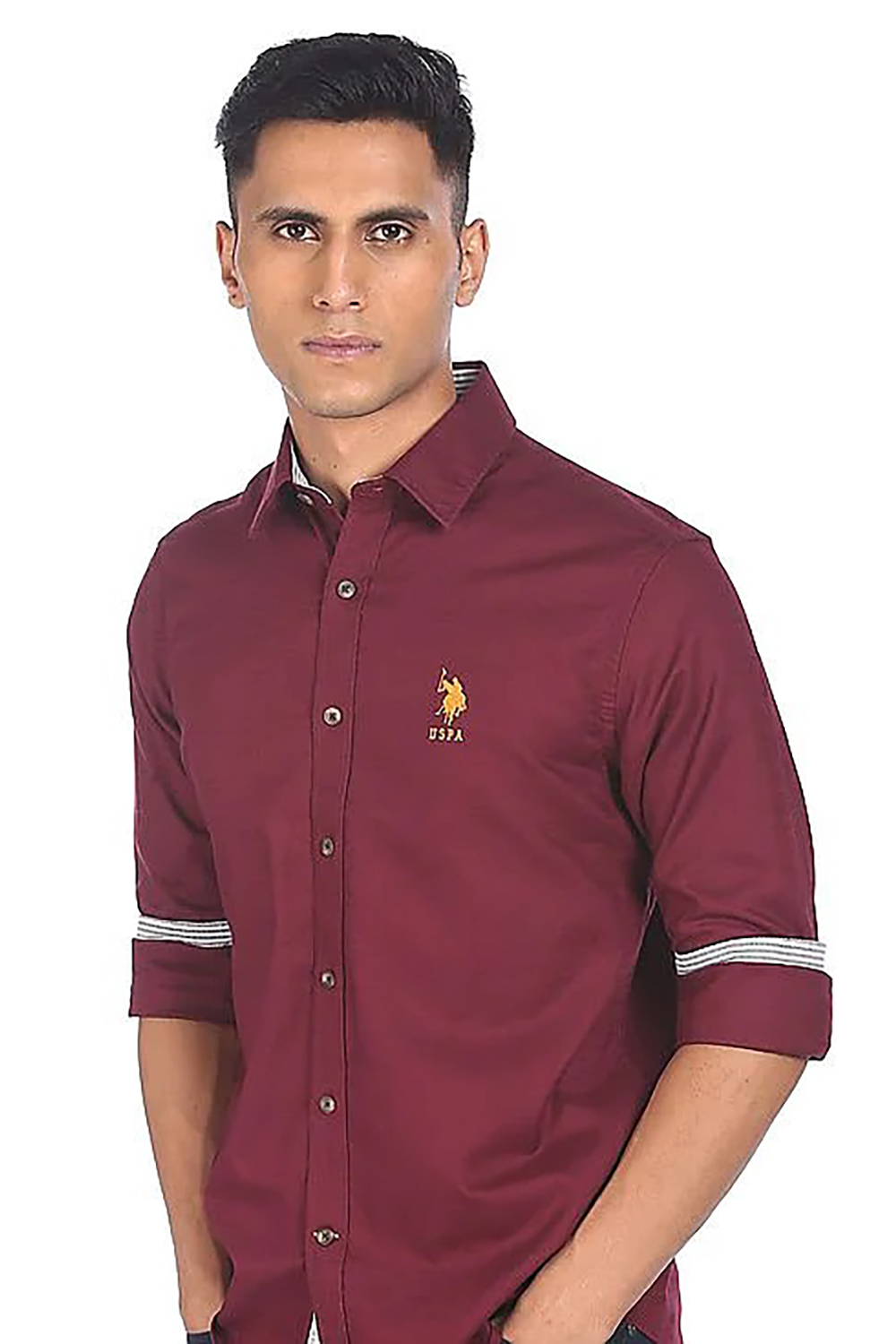 us polo maroon shirt