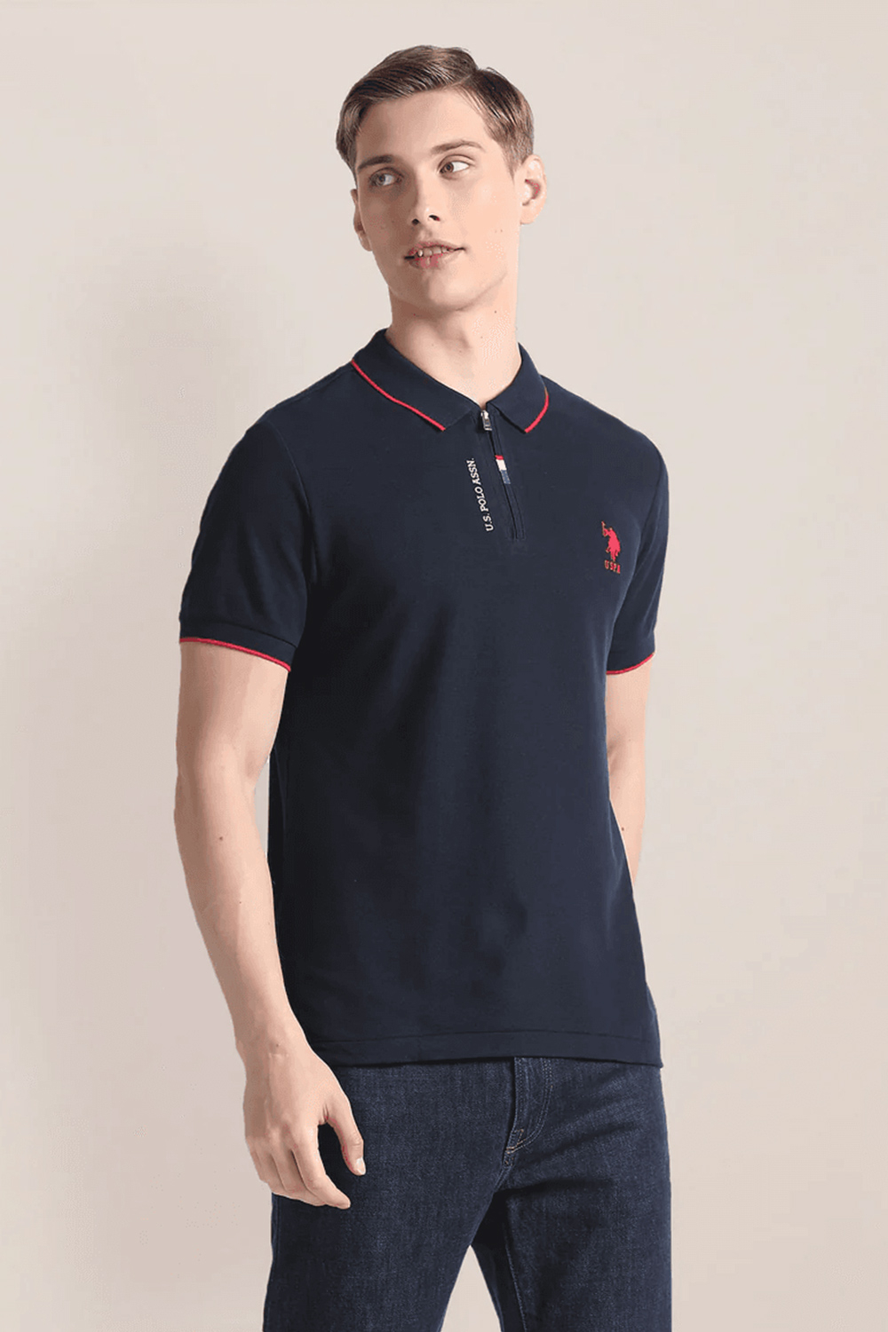 Us Polo Men Solid Slim Polo Shirt | Odel.lk