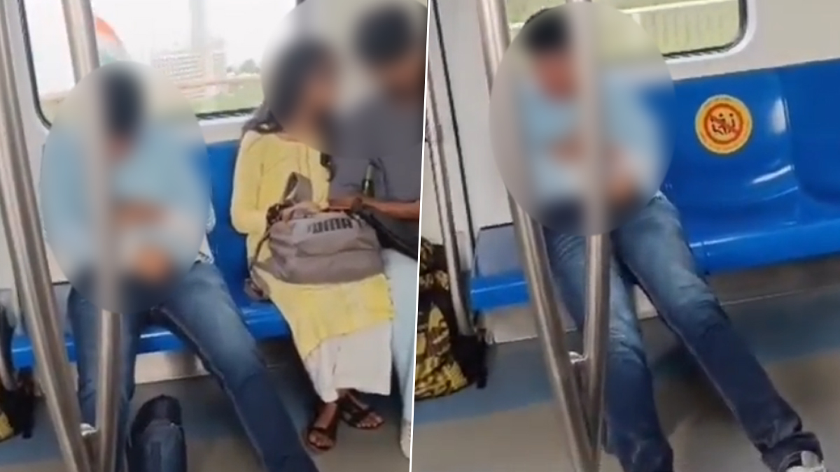 Delhi Metro Masturbation: அடச்சீ கருமம்.. இரயில் பயணத்தின்போது பெண்கள் முன்பே சுய இன்பம் செய்த இளைஞர்.. அதிர்ச்சி வீடியோ வைரல்.!