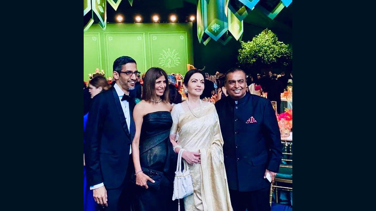 Sundar Pichai Muhesh Ambani: வெள்ளை மாளிகை விருந்தில் நேரில் சந்தித்த சுந்தர் பிச்சை - முகேஷ் அம்பானி...!