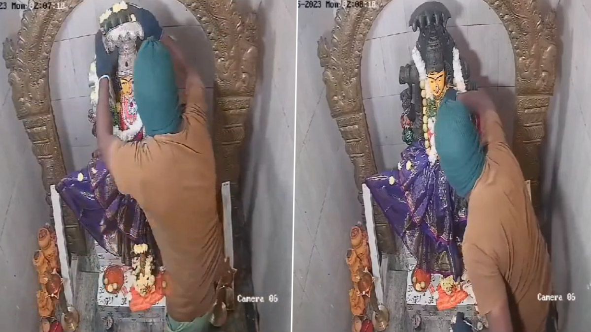 Jewels Theft From Temple: அம்மன் கோவிலில், சாமி நகைகளை திருடிக்கொண்டு ஓட்டம் பிடித்த மர்ம ஆசாமி; சிசிடிவி கேமிராவில் பதிவான அதிர்ச்சி காட்சிகள்.!