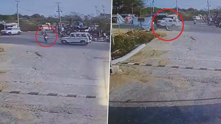 Youngster Died Accident: கார் மோதி இருசக்கர வாகனத்தில் சென்றவர் பரிதாப பலி; நெஞ்சை பதறவைக்கும் காட்சிகள்.!
