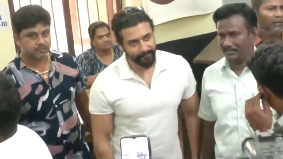 Actor Suriya Casted Vote: &quot;மக்கள் வாக்களிப்பதற்கு முன் தங்கள் வேட்பாளர்களைப் பற்றி தெரிந்துக் கொள்ள வேண்டும்&quot; குடும்பத்தோடு நின்று வாக்களித்த நடிகர் சூர்யாவின் கருத்து..!